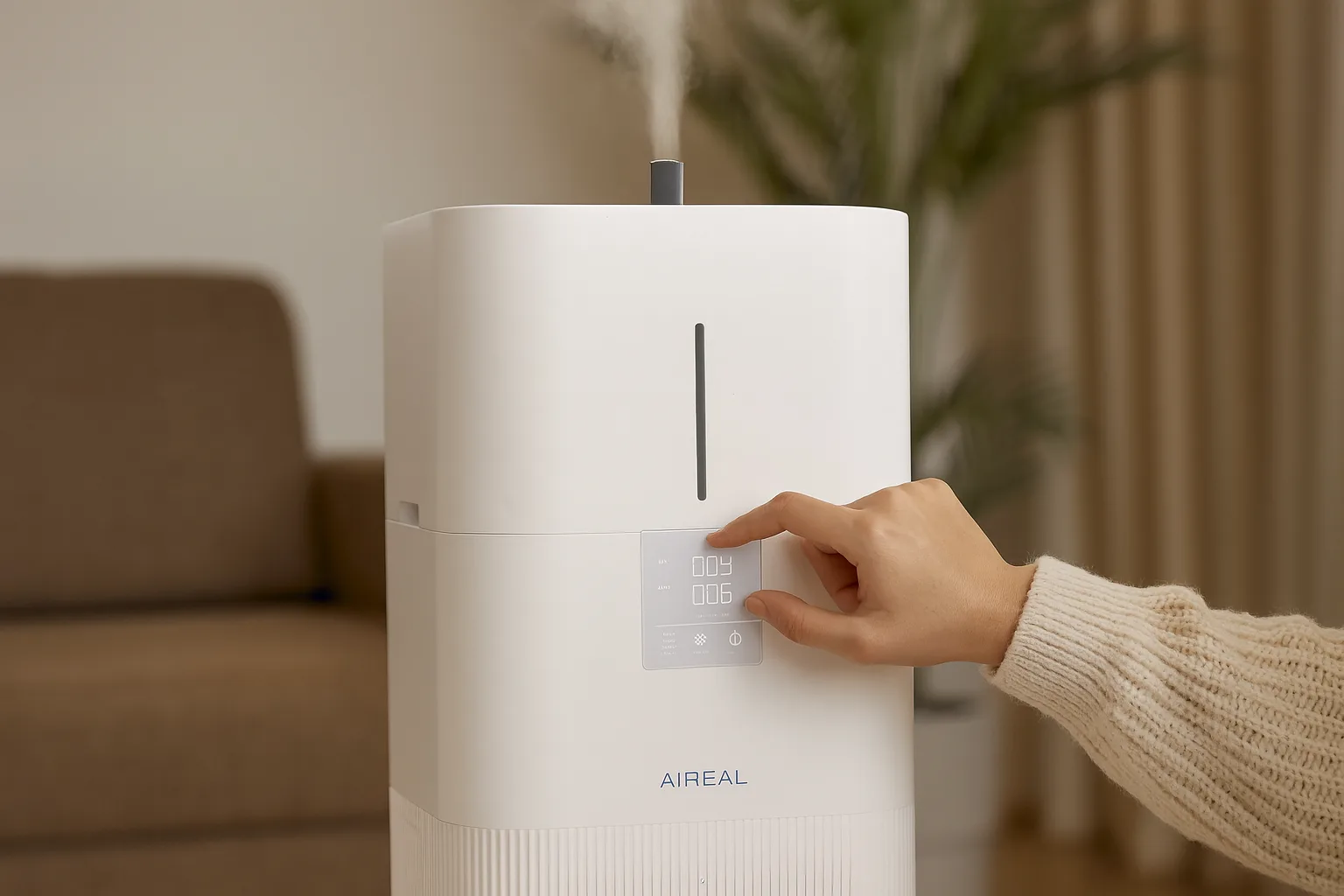 AIREAL Purificateur-Humidificateur 2-en-1 — Fonctions clés et personnalisation